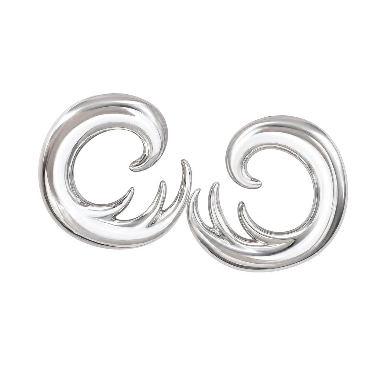 Warm Fortune 18K Gold Plated Spiral Wave Hoop Earrings for Women Hypoallergenic - Valentine's Day, Mother's Day, Birthday Gift for Her