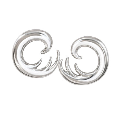 Warm Fortune 18K Gold Plated Spiral Wave Hoop Earrings for Women Hypoallergenic - Valentine's Day, Mother's Day, Birthday Gift for Her