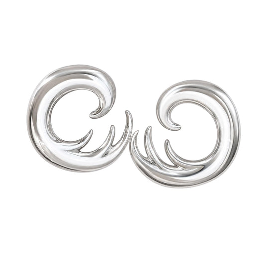 Warm Fortune 18K Gold Plated Spiral Wave Hoop Earrings for Women Hypoallergenic - Valentine's Day, Mother's Day, Birthday Gift for Her