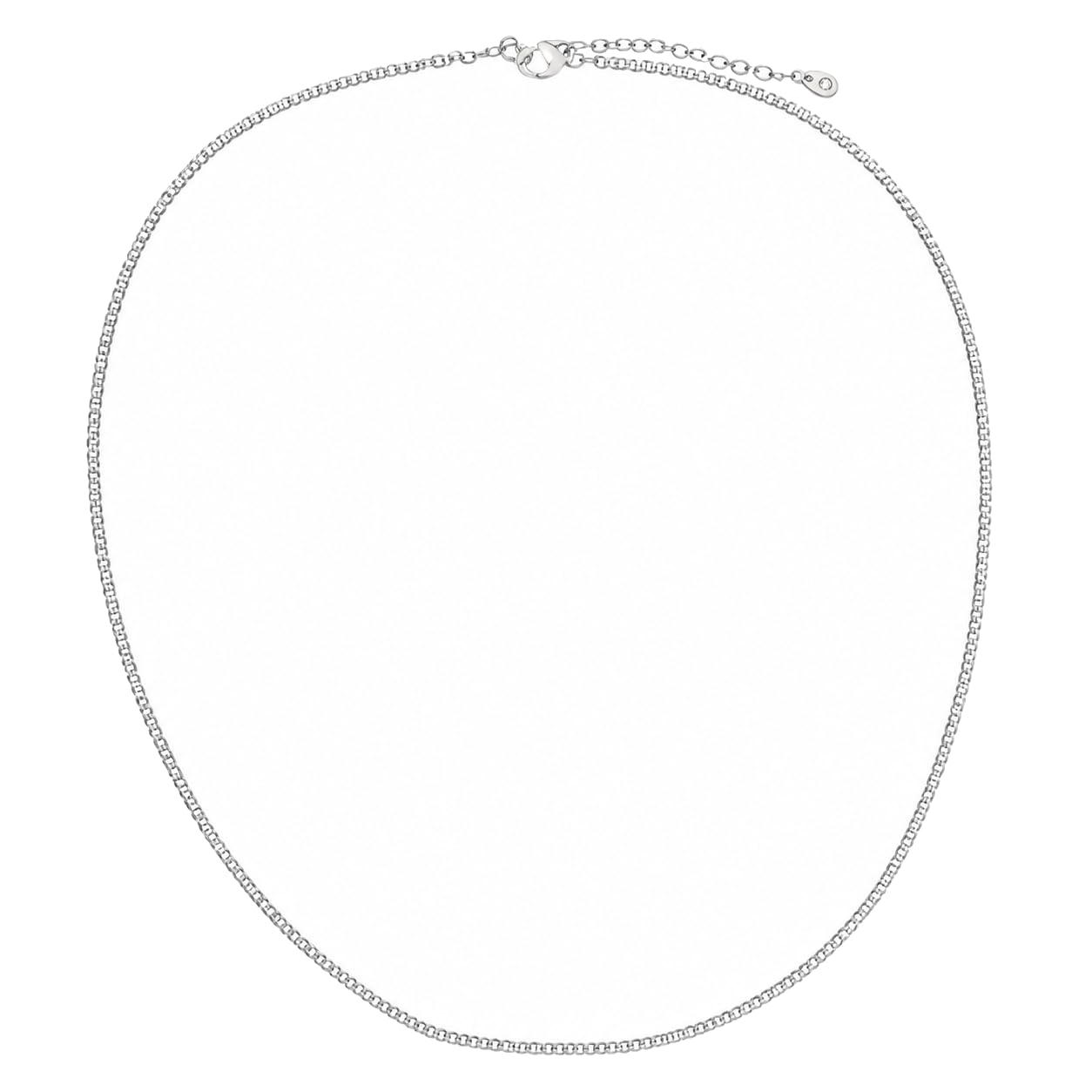 Warm Fortune Dainty Box Chain Necklace for Women: 18K Gold Plated, Adjustable Chain (18"+2") with Sparkling CZ | Dainty, Chic & Everyday — Your Minimalist Accent