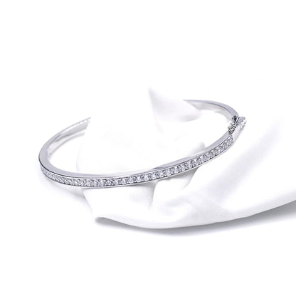 Warm Fortune Moissanite Diamond Tennis Bracelet for Women, 5.2-17ct Lab Created Diamond, 3/4/5mm DE VVS, 18K White Gold Plated , Gift for Her, Size 6.5/7 Inch