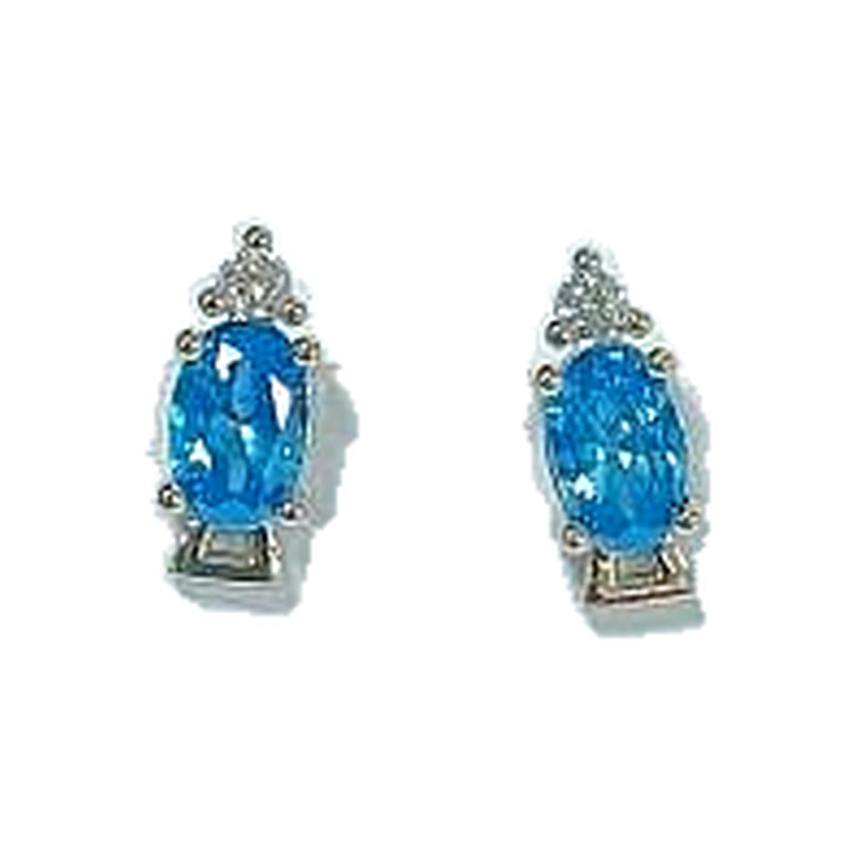 Warm Fortune 18K Gold Plated Oval Cubic Zirconia Stud Earrings for Women Hypoallergenic - Valentine's Day, Mother's Day, Birthday Gift for Her