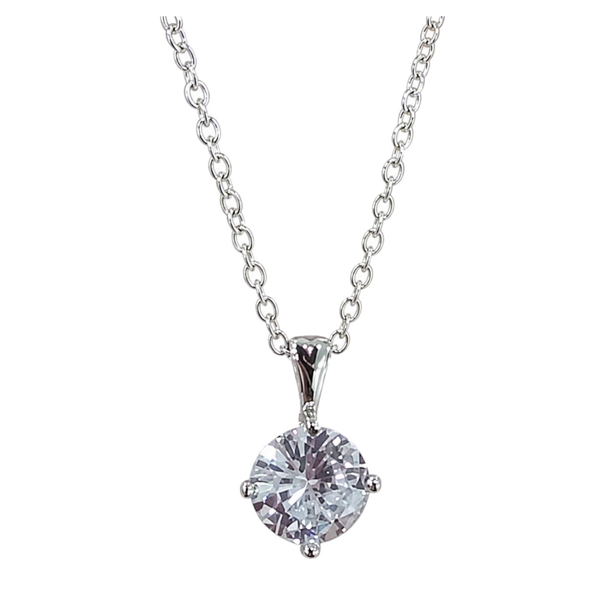 Warm Fortune Round-Cut Solitaire Pendant Necklace for Women: 18K Gold Plated, Adjustable Chain (18"+2") with Sparkling CZ | Dainty, Chic & Everyday — Your Minimalist Accent