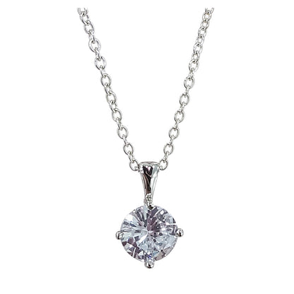 Warm Fortune Round-Cut Solitaire Pendant Necklace for Women: 18K Gold Plated, Adjustable Chain (18"+2") with Sparkling CZ | Dainty, Chic & Everyday — Your Minimalist Accent