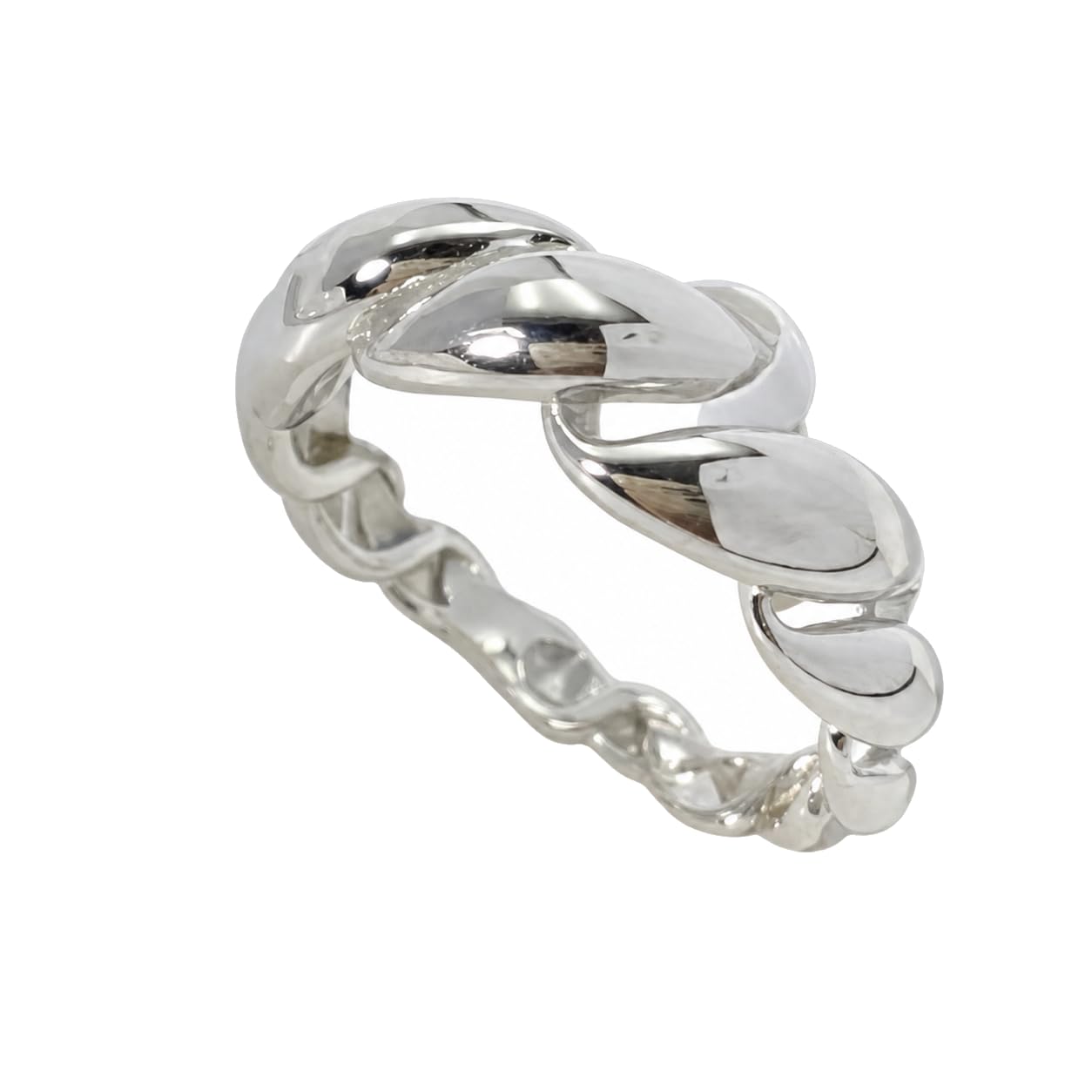 Warm Fortune Cuban Link Promise Ring for Her - 18K Gold Plated, Stackable Gift Valentine's Day, Fashion & Daily Elegant Wear,Adjustable