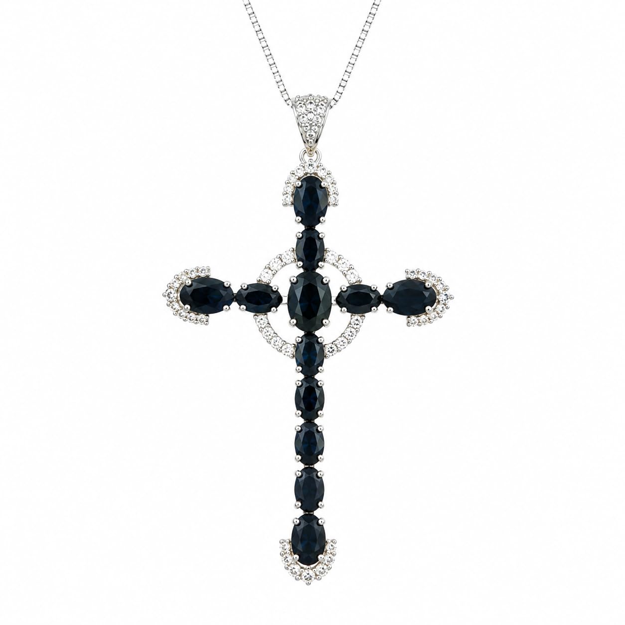 Warm Fortune Cross Pendant Necklace for Women, 18K Gold Plated with Sparkling CZ