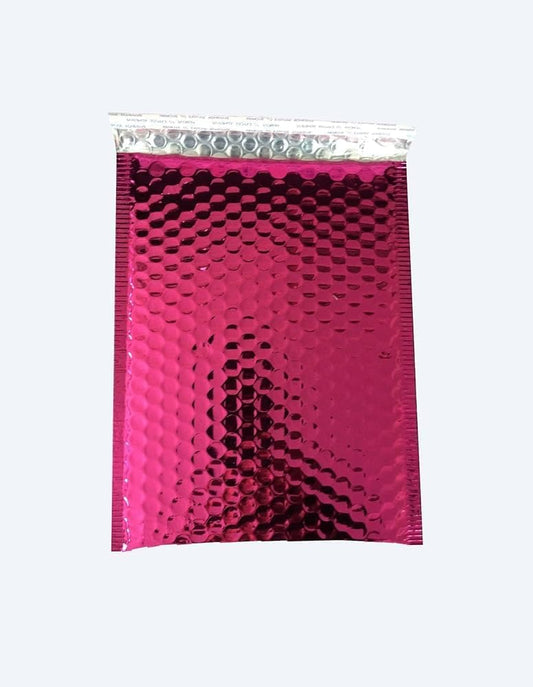 Warm Fortune 10.5"x16" Self-Sealing Metallic Pink Poly Bubble Mailer Padded Envelopes, Mailing Envelopes, Shipping Envelopes, Cushioning Envelope, Packing and Shipping, Water Resistant