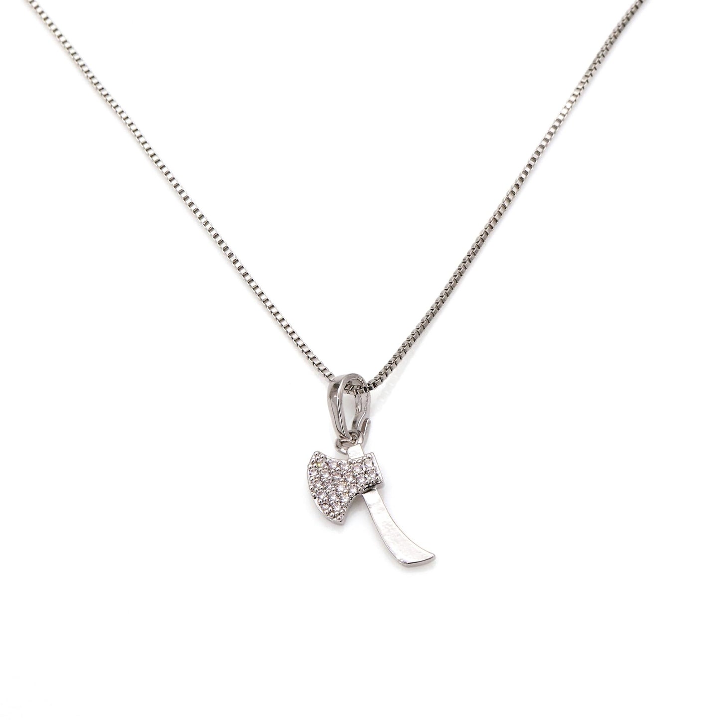 Warm Fortune Sparkling Axe Pendant Necklace for Women: 18K Gold Plated, Adjustable Chain (18"+2") with Sparkling CZ | A Dazzling Statement for Glamorous Events