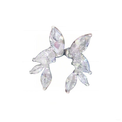 Warm Fortune Cubic Zirconia Stud Earrings for Women, 925 Sterling Silver with 18K White Gold Plated Hypoallergenic