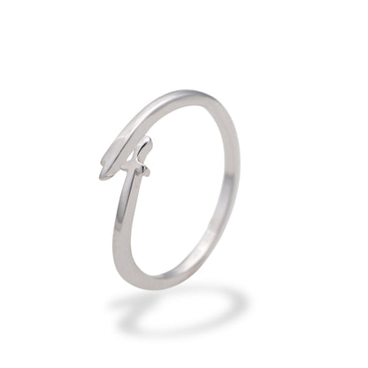 Warm Fortune Open Sword Shaped Promise Ring for Her - 18K Gold Plated Cubic Zirconia, Stackable Gift Valentine's Day, Fashion & Daily Elegant Wear,Adjustable