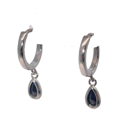 Warm Fortune 18K Gold Plated Hoop & Teardrop Shape Cubic Zirconia Drop Earrings for Women Hypoallergenic - Valentine's Day, Mother's Day, Birthday Gift for Her