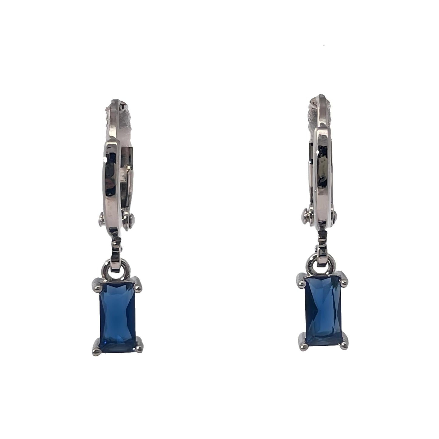 Warm Fortune 18K Gold Plated Rectangle Cubic Zirconia Drop Earrings for Women Hypoallergenic - Valentine's Day, Mother's Day, Birthday Gift for Her