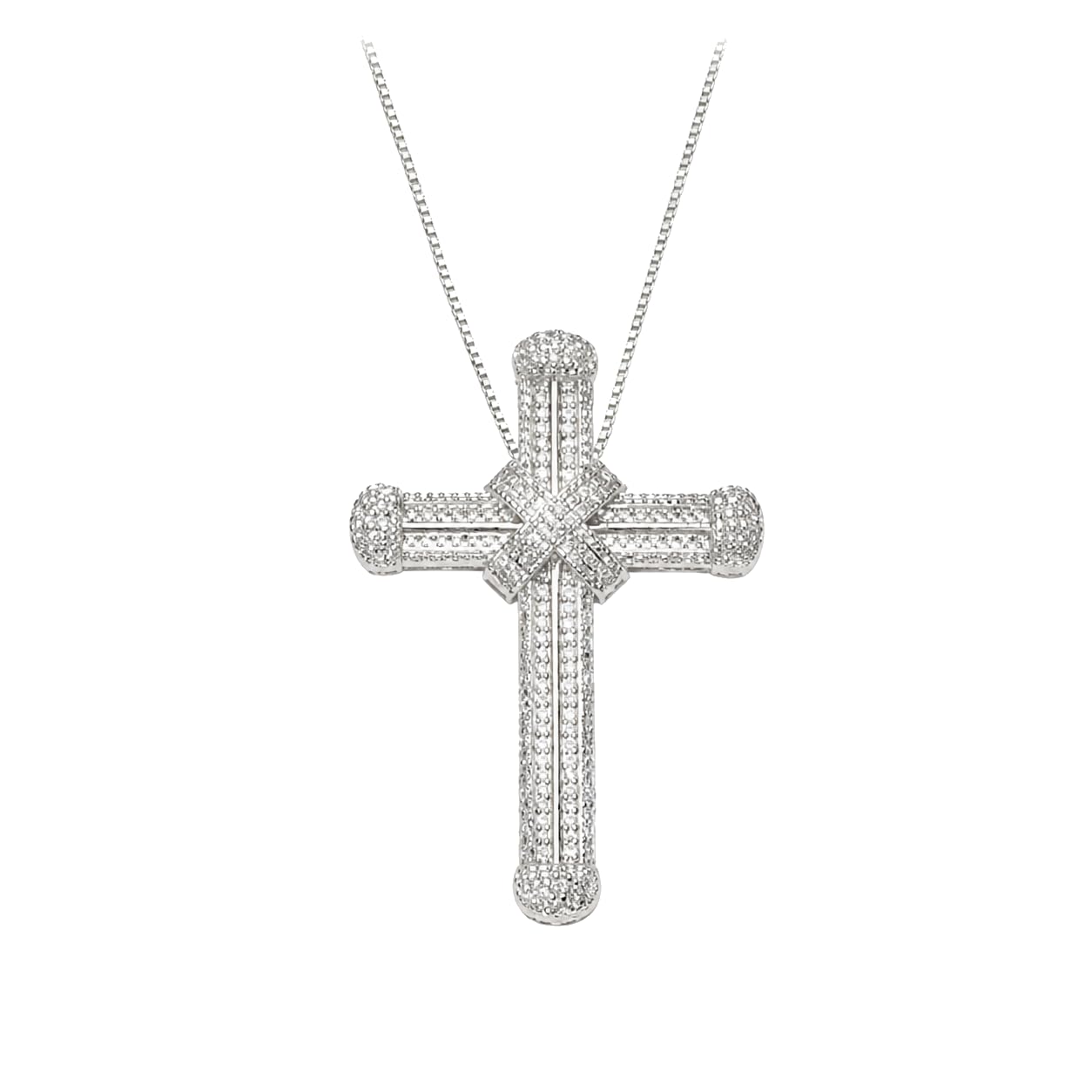 Warm Fortune Sparkling Cross Pendant Necklace for Women: 18K Gold Plated, Adjustable Chain (18"+2") with Sparkling CZ | A Dazzling Statement for Glamorous Events