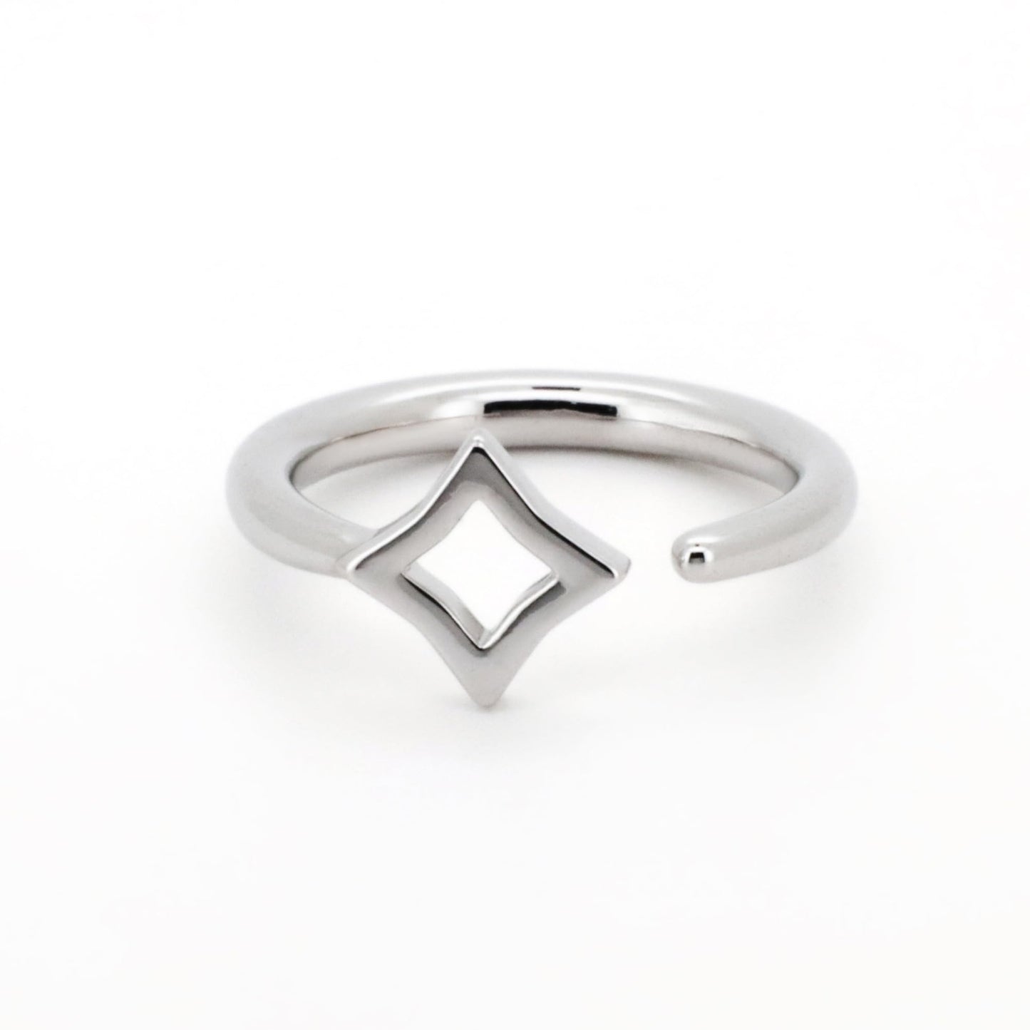 Warm Fortune Square Geometric Promise Ring for Her - 18K Gold Plated Cubic Zirconia, Stackable Gift Valentine's Day, Fashion & Daily Elegant Wear, Adjustable