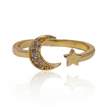 Warm Formtune Geometric Promise Ring for Her - 18K Gold Plated Cubic Zirconia,Stackable Gift Valentine‘s Day, Fashion & Daily Elegant Wear, Adjustable
