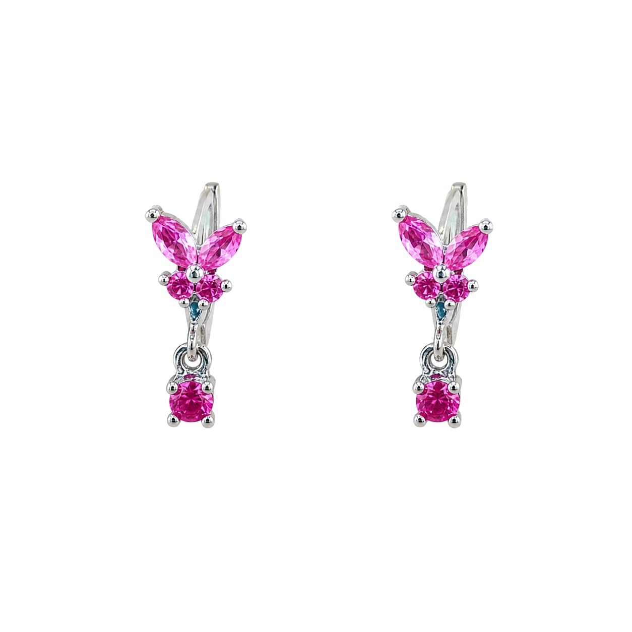 Warm Fortune 18K Gold Plated Leaf Cubic Zirconia Drop Earrings for Women Hypoallergenic - Valentine's Day, Mother's Day, Birthday Gift for Her