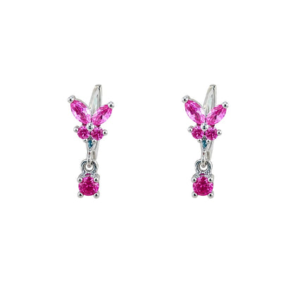Warm Fortune 18K Gold Plated Leaf Cubic Zirconia Drop Earrings for Women Hypoallergenic - Valentine's Day, Mother's Day, Birthday Gift for Her