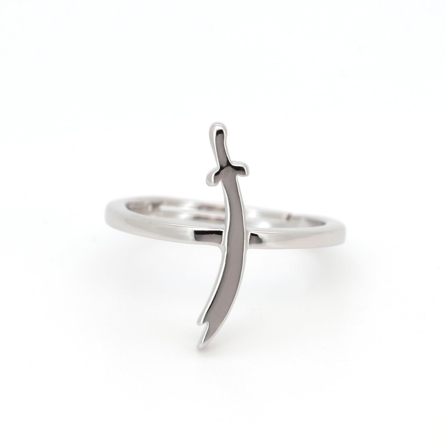 Warm Fortune Dagger Shaped Promise Ring for Her - 18K Gold Plated Cubic Zirconia, Stackable Gift Valentine's Day, Fashion & Daily Elegant Wear,Adjustable