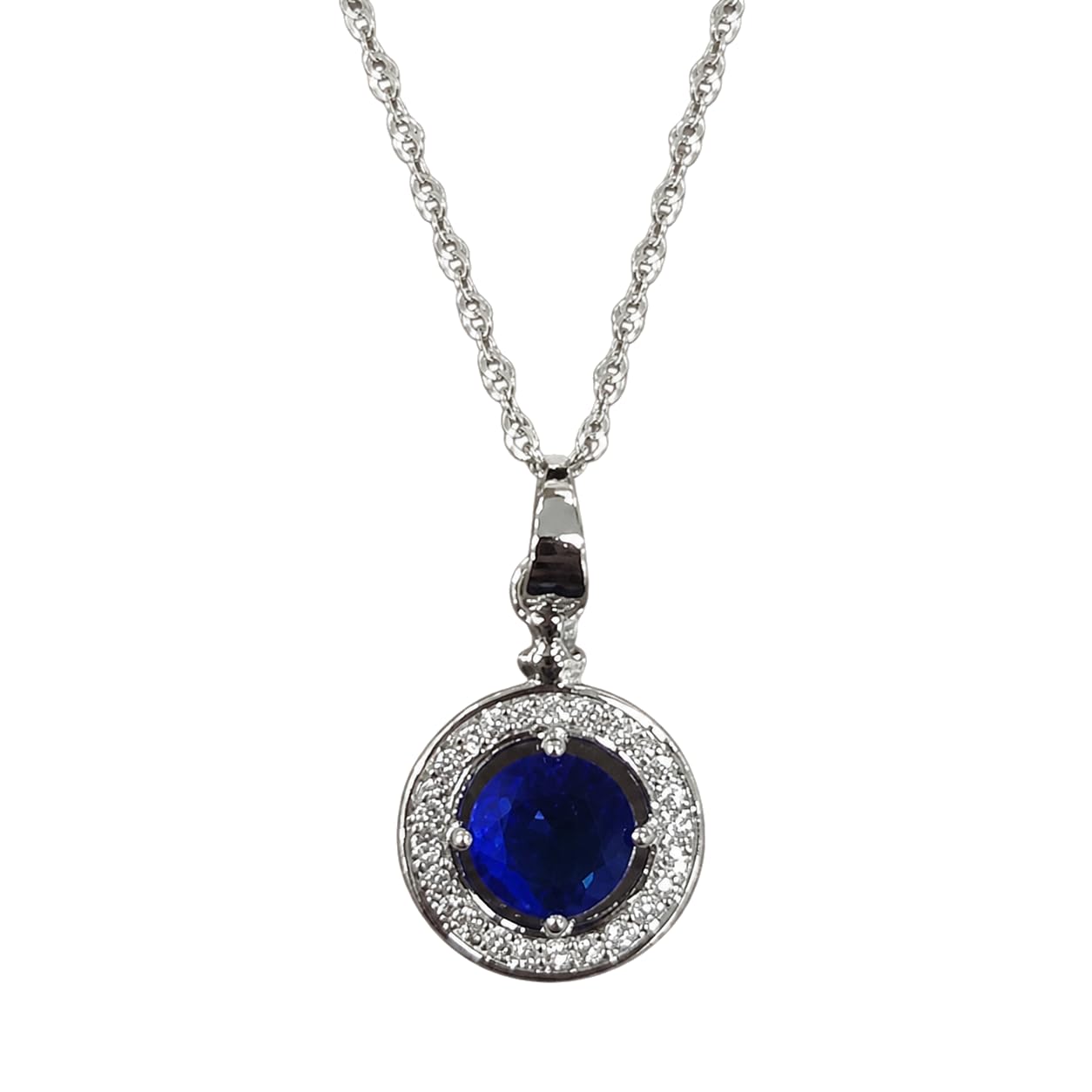 Warm Fortune Round Halo Pendant Necklace for Women: 18K Gold Plated, Adjustable Chain (18"+2") with Sparkling CZ | A Dazzling Statement for Glamorous Events