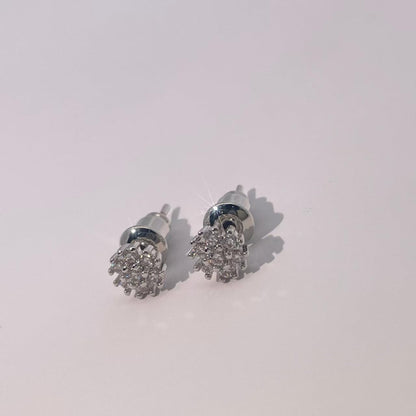 Warm Fortune 18K Gold Plated Round Cubic Zirconia Stud Earrings for Women Hypoallergenic - Valentine's Day, Mother's Day, Birthday Gift for Her