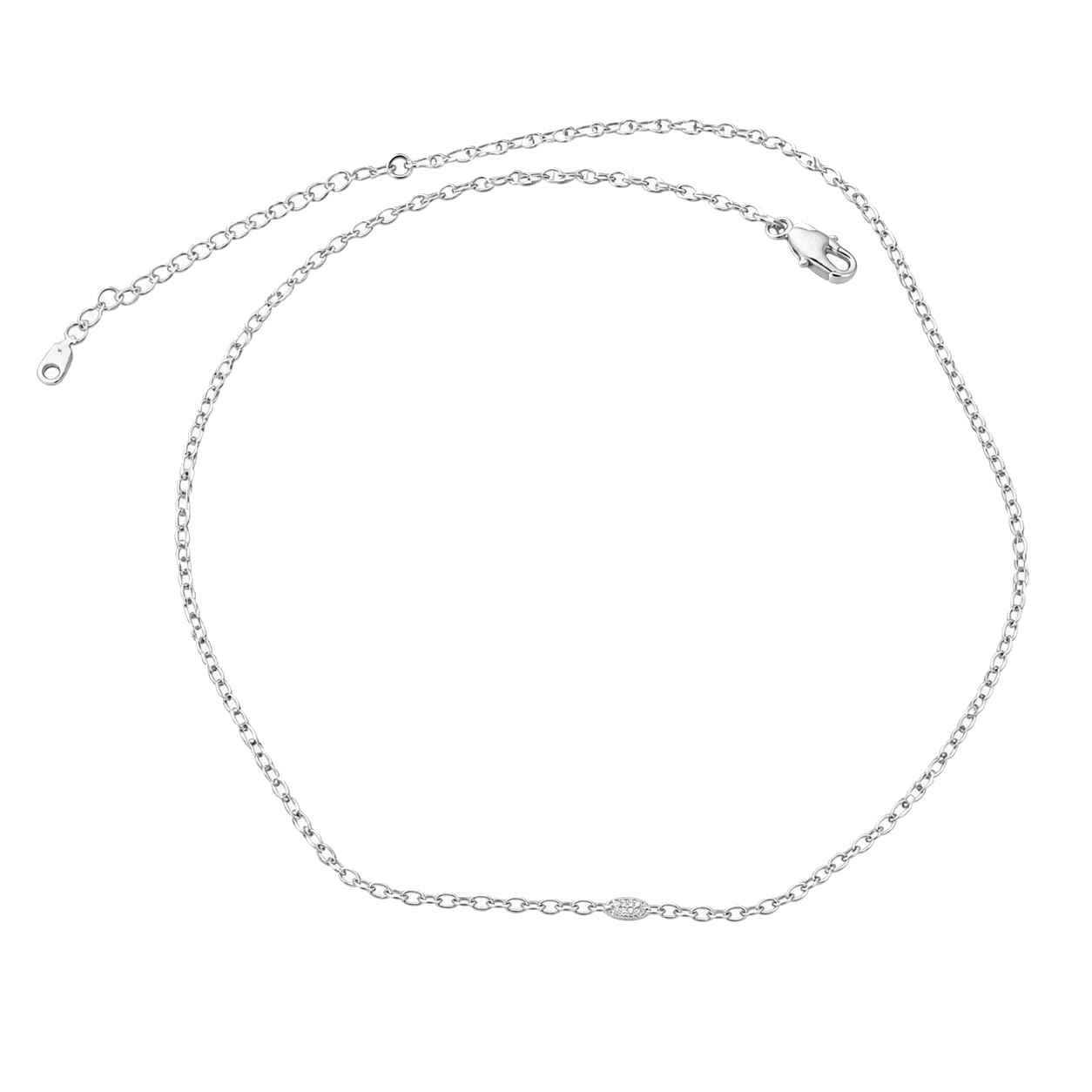 Warm Fortune Double-Strand Oval Link Necklace for Women: 18K Gold Plated, Adjustable Chain (16"+2") with Sparkling CZ | Elegant & Versatile, an Ideal Layered Piece