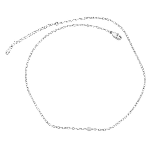 Warm Fortune Double-Strand Oval Link Necklace for Women: 18K Gold Plated, Adjustable Chain (16"+2") with Sparkling CZ | Elegant & Versatile, an Ideal Layered Piece