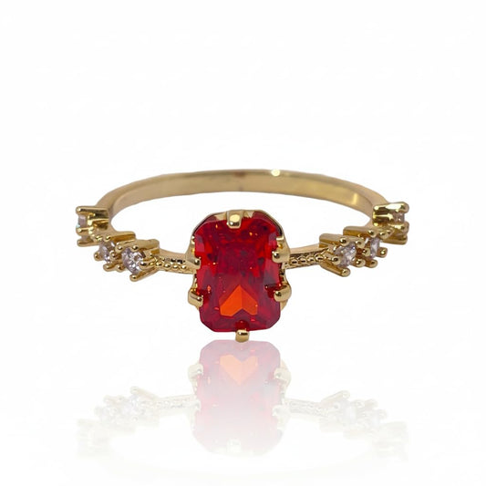 Warm Fortune Cubic Zirconia Promise Ring for Women,18K Gold Plated Anniversary Ring,Gift for Her Engagement Ring