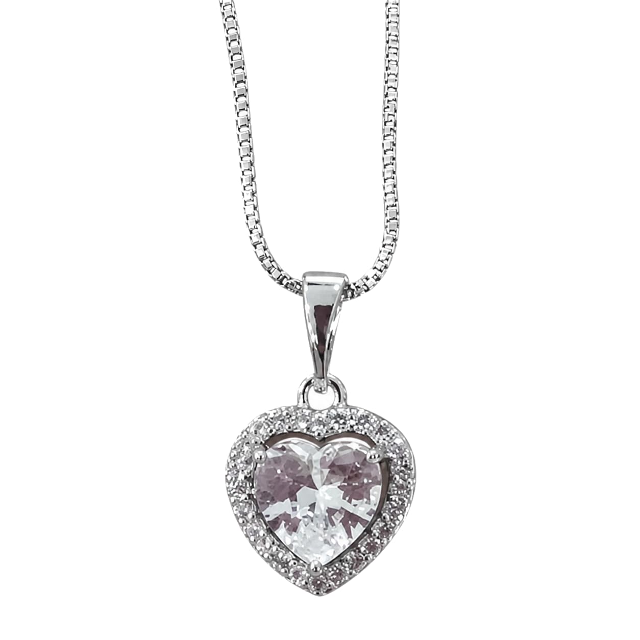 Warm Fortune Heart Halo Pendant Necklace for Women: 18K Gold Plated, Adjustable Chain (18"+2") with Sparkling CZ | Adorably Cute, a Romantic Accent for Her