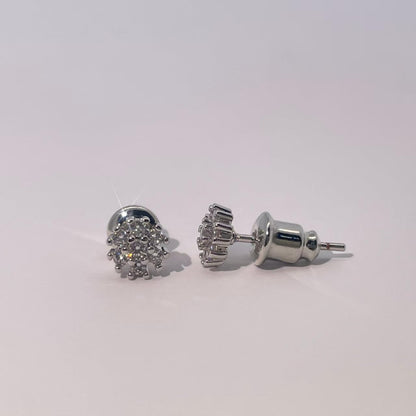 Warm Fortune 18K Gold Plated Round Cubic Zirconia Stud Earrings for Women Hypoallergenic - Valentine's Day, Mother's Day, Birthday Gift for Her