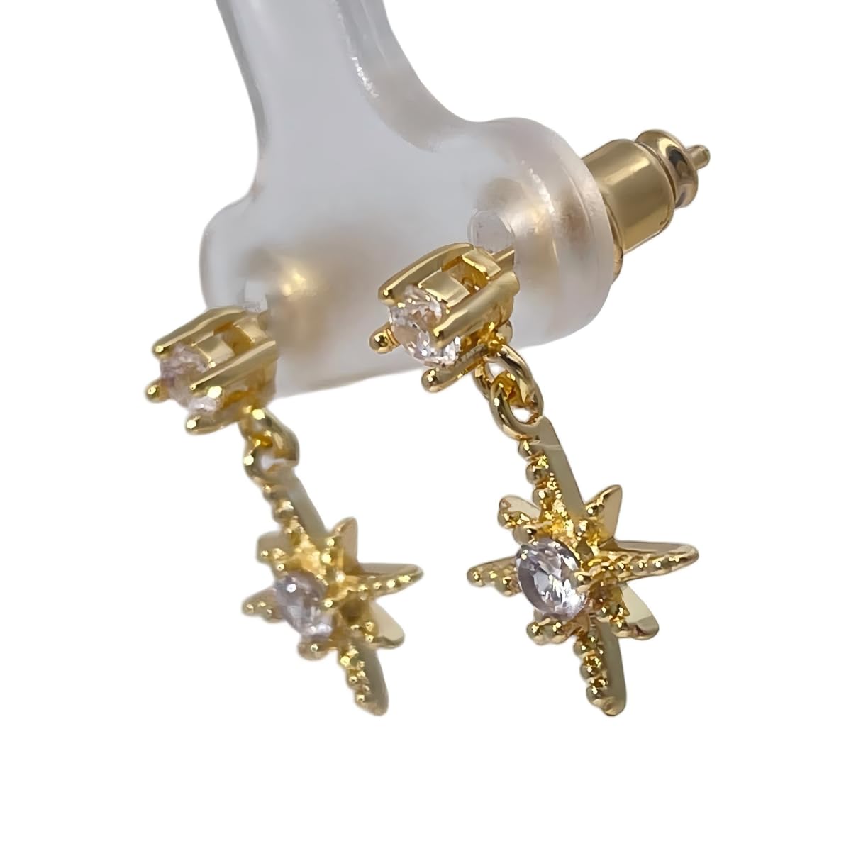 Warm Fortune Cubic Zirconia Drop Earrings for Women, Gold Plated,Gift for Her,Hypoallergenic