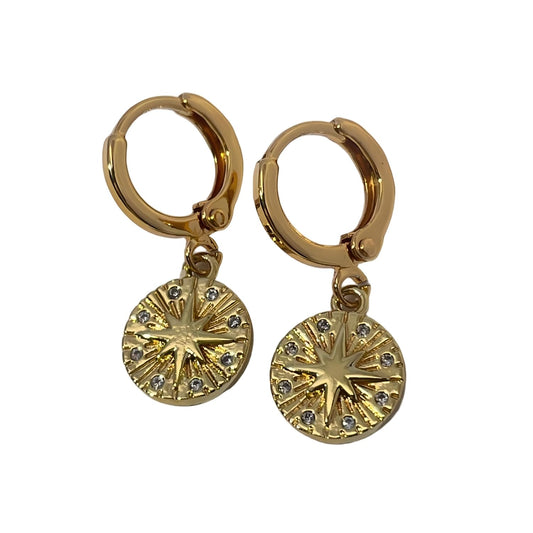 Warm Fortune Cubic Zirconia Drop Earrings for Women, Gold Plated,Gift for Her,Hypoallergenic