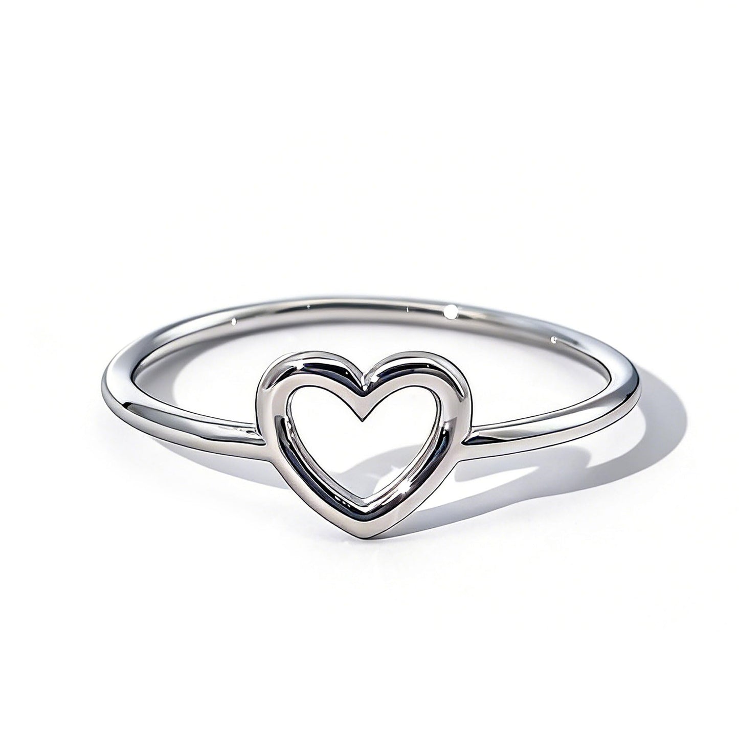 Warm Fortune Heart Promise Ring for Her - 18K Gold Plated Cubic Zirconia, Stackable Gift Valentine's Day, Fashion & Daily Elegant Wear, Size 7-9