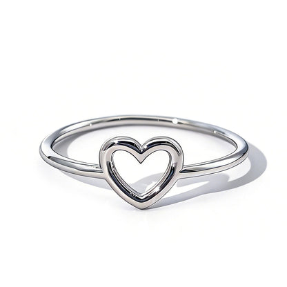 Warm Fortune Heart Promise Ring for Her - 18K Gold Plated Cubic Zirconia, Stackable Gift Valentine's Day, Fashion & Daily Elegant Wear, Size 7-9