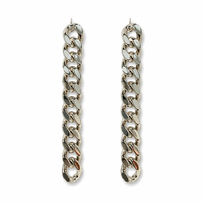 Warm Fortune 18K Gold Plated Cuban Link Chain Drop Earrings for Women Hypoallergenic - Valentine's Day, Mother's Day, Birthday Gift for Her