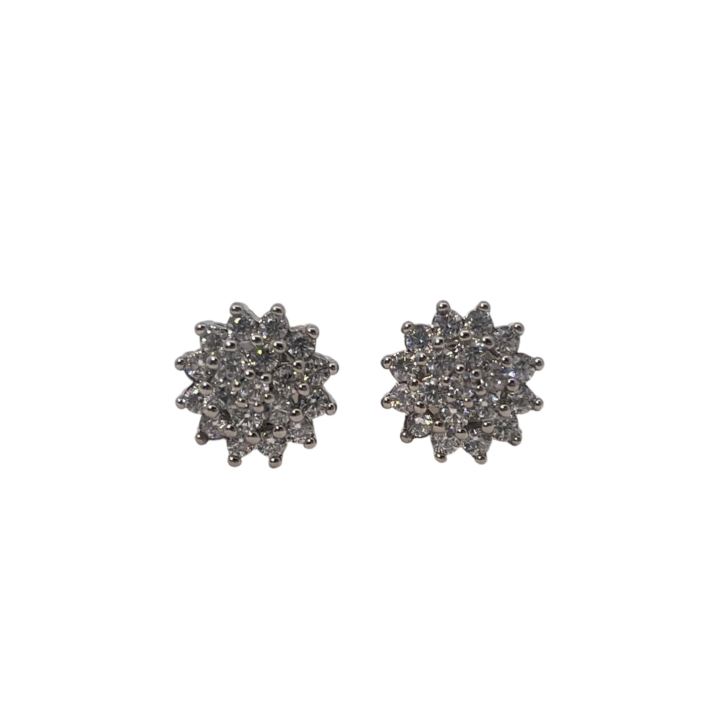 Warm Fortune 18K Gold Plated Snowflake Cubic Zirconia Stud Earrings for Women Hypoallergenic - Valentine's Day, Mother's Day, Birthday Gift for Her
