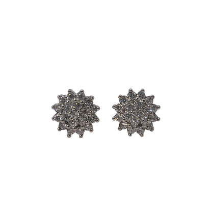 Warm Fortune 18K Gold Plated Snowflake Cubic Zirconia Stud Earrings for Women Hypoallergenic - Valentine's Day, Mother's Day, Birthday Gift for Her