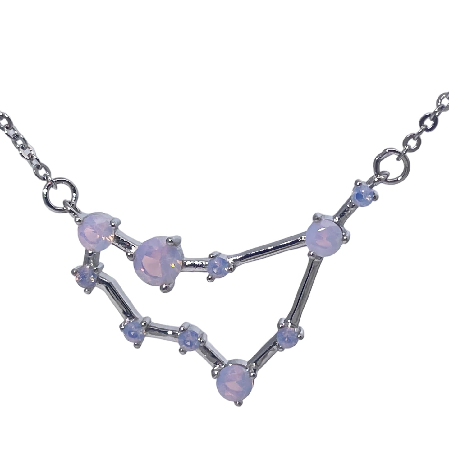 Warm Fortune Zodiac Pendant Necklace for Women,Cubic Zirconia,18K Gold Plated Sterling Silver, 18 inch + 2inch Chain