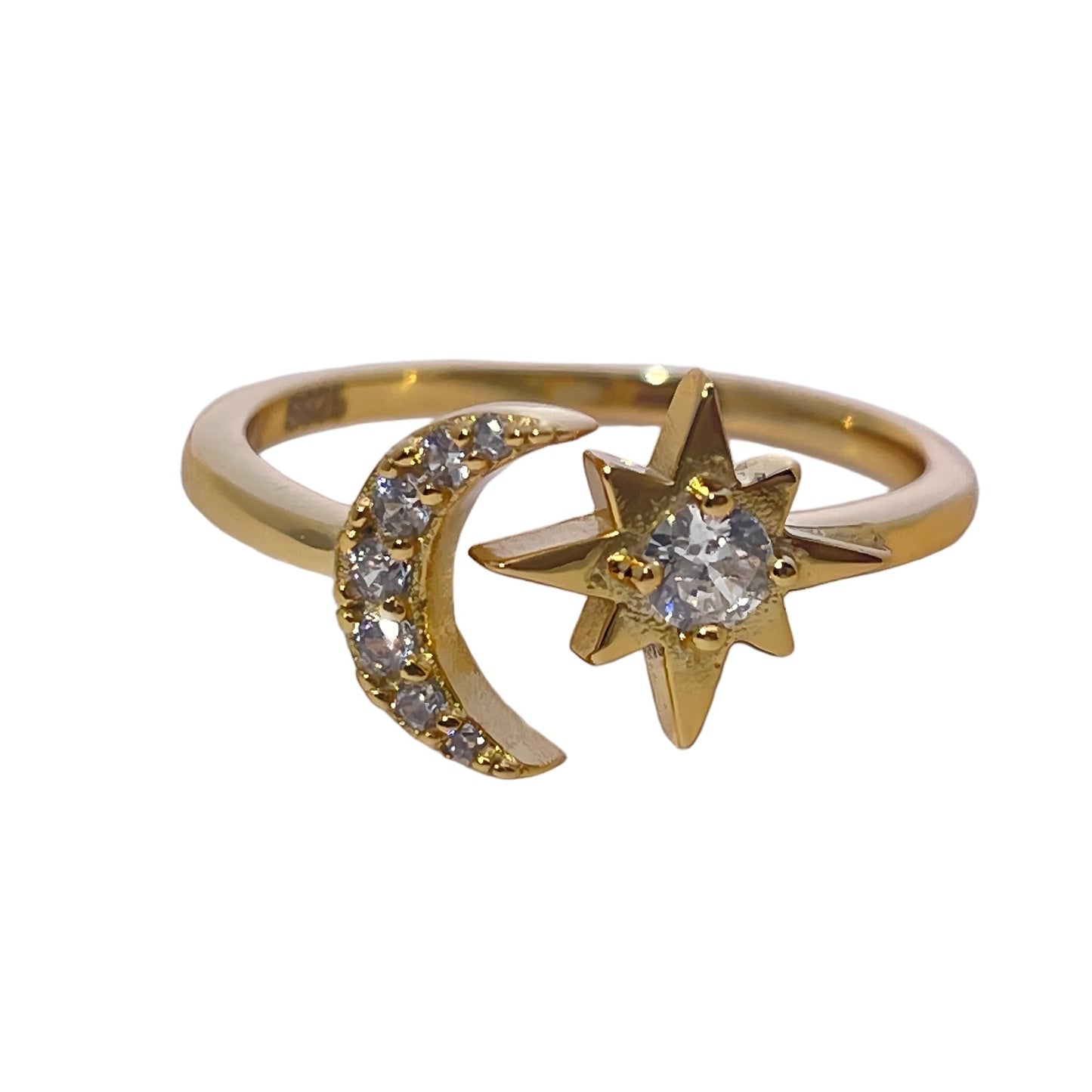 Warm Fortune Engagement Ring for Women,925 Sterling Silver with 18K Gold Plated Anniversary Ring,Gift for Her Promise Ring,Adjustable