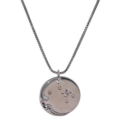 Warm Fortune Cubic Zirconia Pendant Necklace for Women,18K Gold Plated,16 inch + 2inch Chain