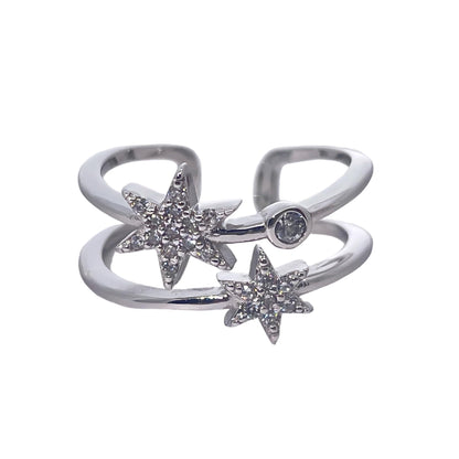 Warm Fortune Cubic Zirconia Promise Rings for Women, 925 Sterling Silver with 18K Gold Plated Anniversary Ring,Wedding Bands Rings for Women Infinity Forever Love Knot Ring,Adjustable