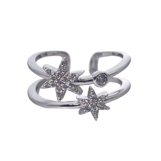 Warm Fortune Cubic Zirconia Promise Rings for Women, 925 Sterling Silver with 18K Gold Plated Anniversary Ring,Wedding Bands Rings for Women Infinity Forever Love Knot Ring,Adjustable