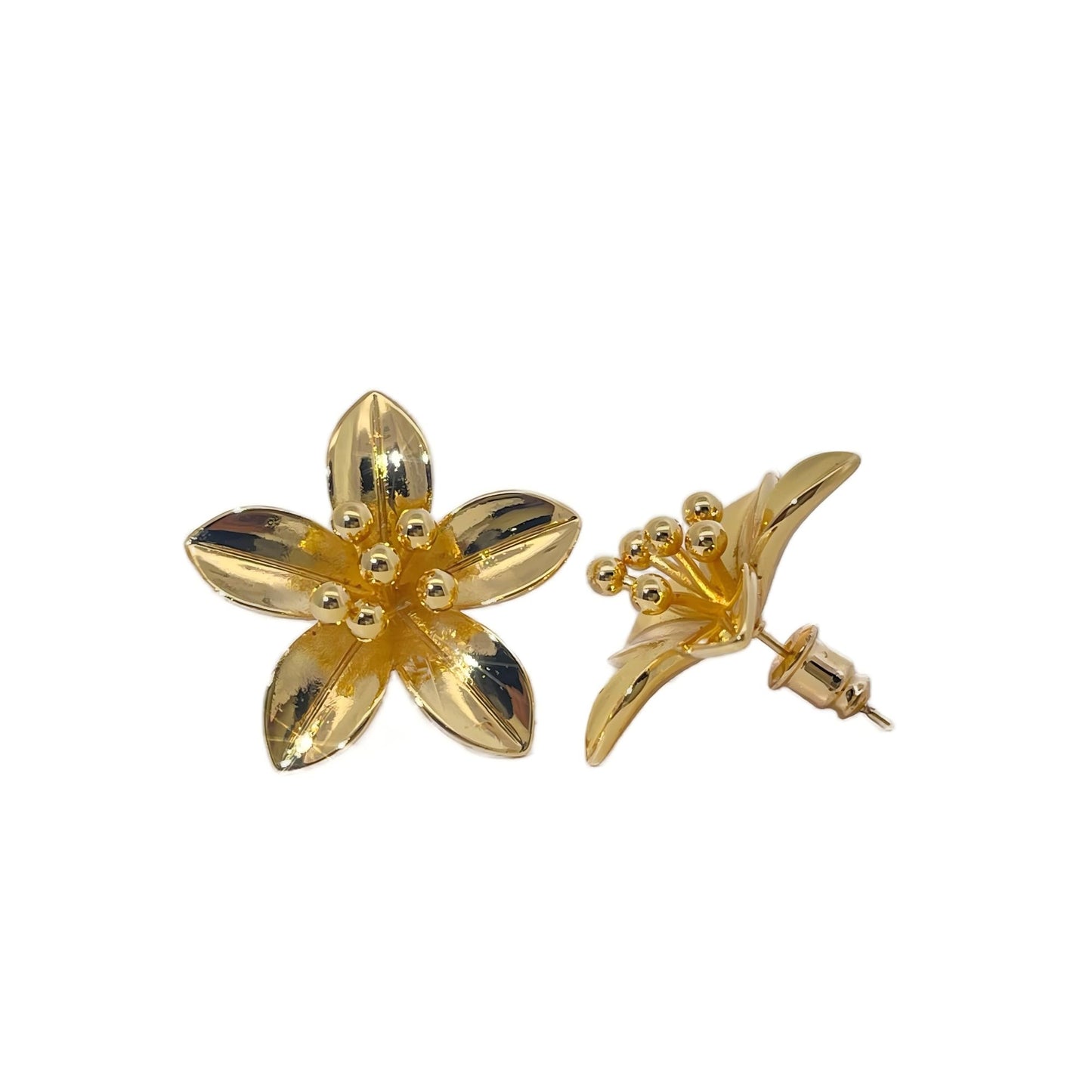 Warm Fortune Cubic Zirconia Stud Earrings for Women, Gold Plated,Gift for Her,Hypoallergenic