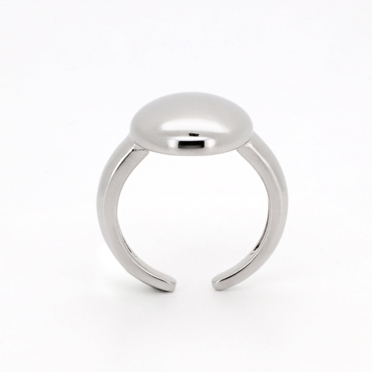 Warm Fortune Smooth Dome Band Ring - 18K Gold Plated Cubic Zirconia Stackable Gift for Women, Daily Fashion Wear & Casual Accessory, Trendy Street Wear, Adjustable