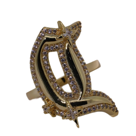 Warm Fortune Gold Plated Band Ring, Hip Hop Street Style For Man or Women Fashion Jewelry