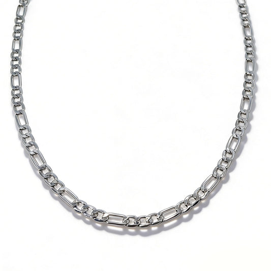 Warm Fortune Figaro Chain Necklace for Women: 18K Gold Plated, Adjustable Chain (24") | Elegant & Versatile, an Ideal Layered Piece