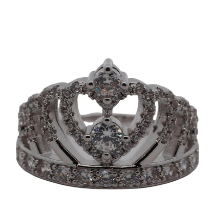 Warm Fortune Gold Plated Cubic Zirconia Band Ring, Hip Hop Street Style For Man or Women Fashion Jewelry