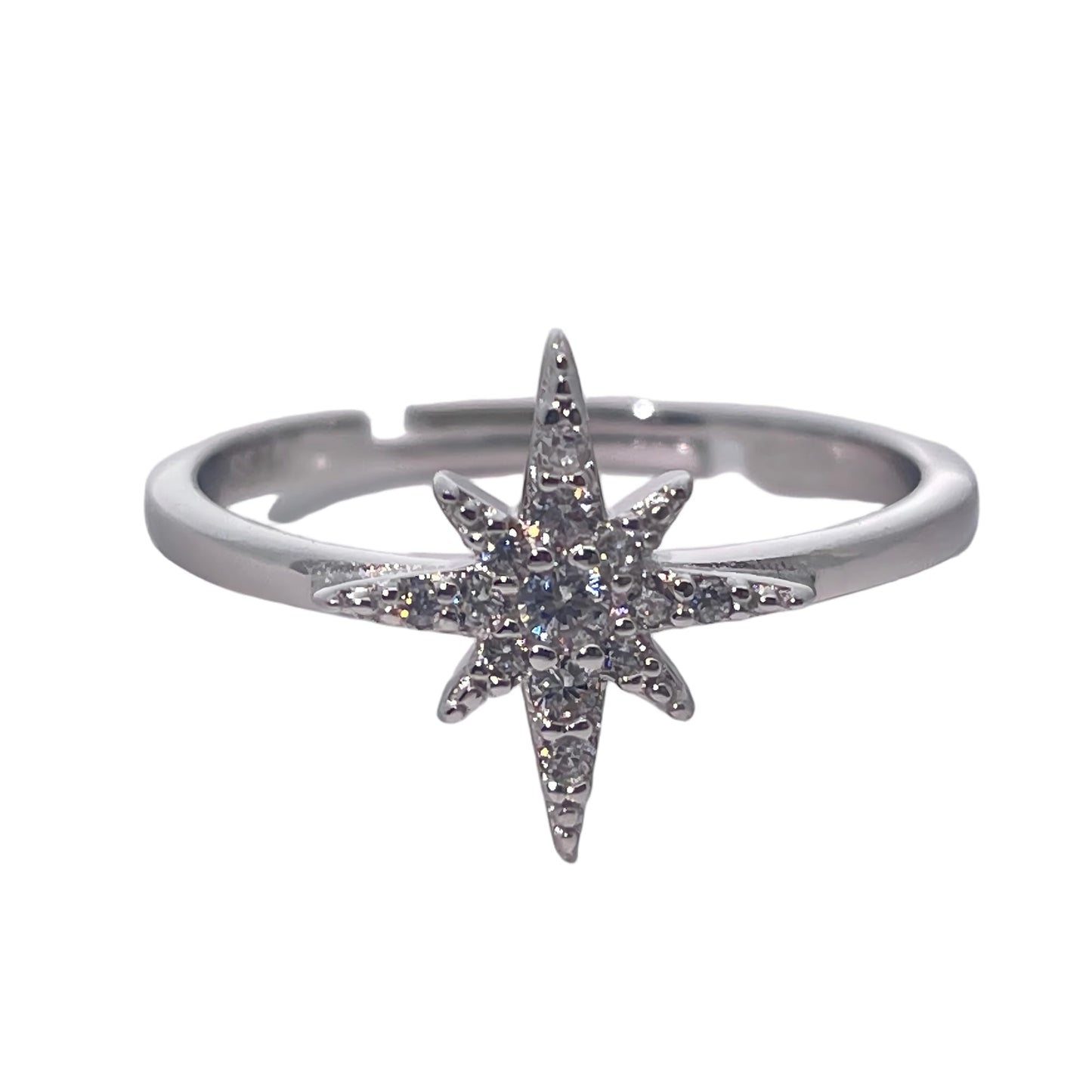Warm Fortune Cubic Zirconia Engagement Ring for Women, 925 Sterling Silver with 18K White Gold Plated Anniversary Ring, Gift for Her Promise Ring,Adjustable