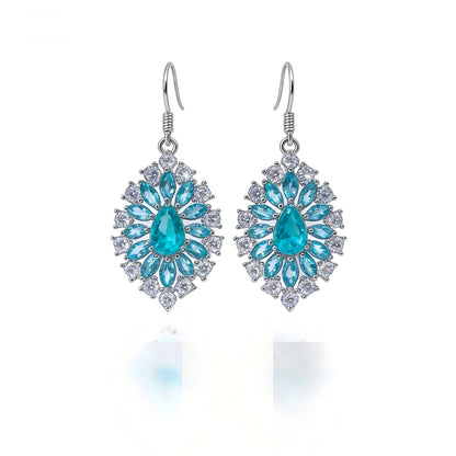 Warm Fortune Cubic Zirconia Drop Earrings for Women,Gold Plated,Gift for Her,Hypoallergenic