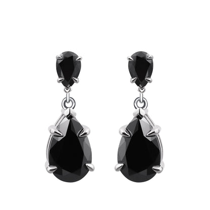 Warm Fortune Moissanite Drop Earrings for Women, DE VVS, 925 Sterling Silver with 18K White Gold Plated Hypoallergenic