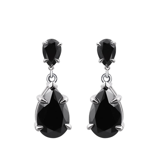 Warm Fortune Moissanite Drop Earrings for Women, DE VVS, 925 Sterling Silver with 18K White Gold Plated Hypoallergenic